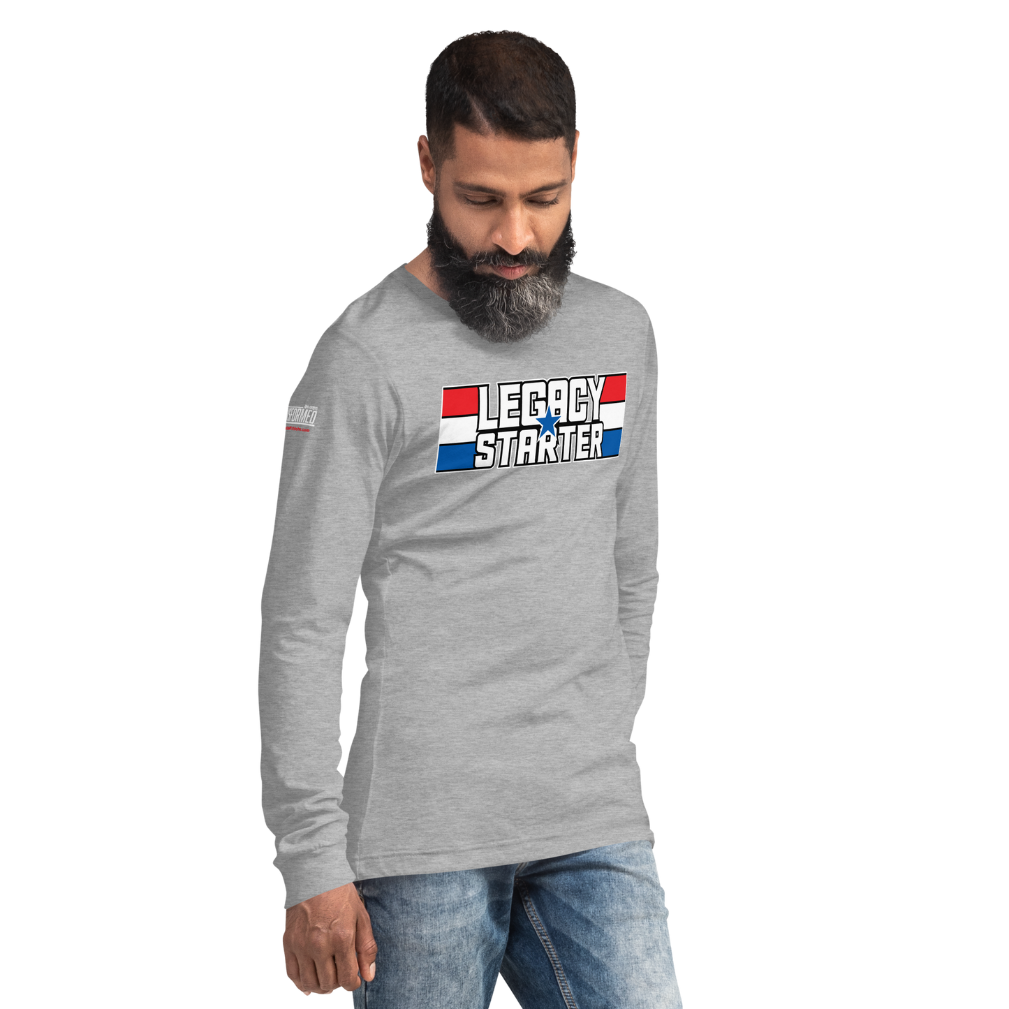 Long Sleeve Tee-  "Legacy Starter - w/Blue Star" - Many Sizes & Colors