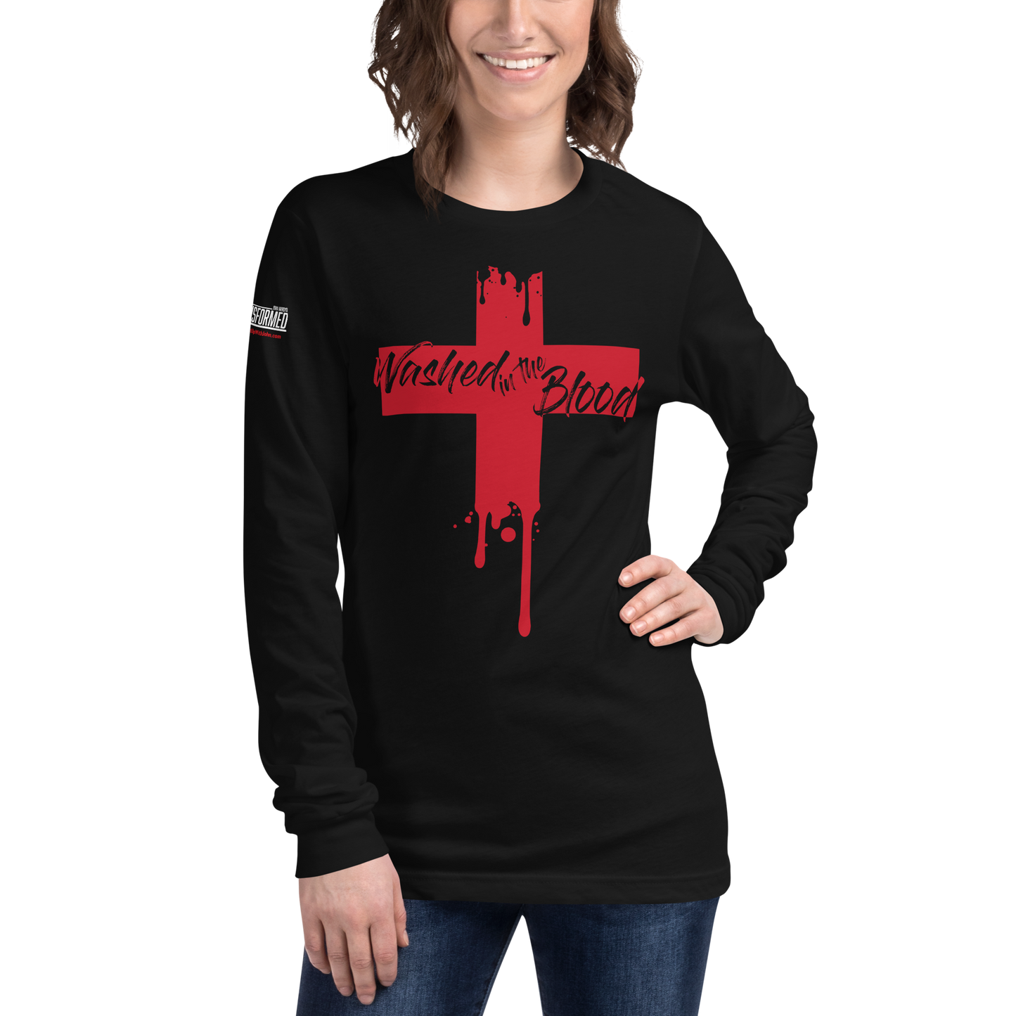 Long Sleeve Tee - "Washed in the Blood"