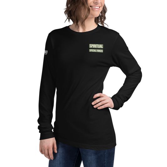 Long Sleeve Tee - "Spiritual Special Forces - Name Tape Edition" - Women's Cut - Many Sizes & Colors