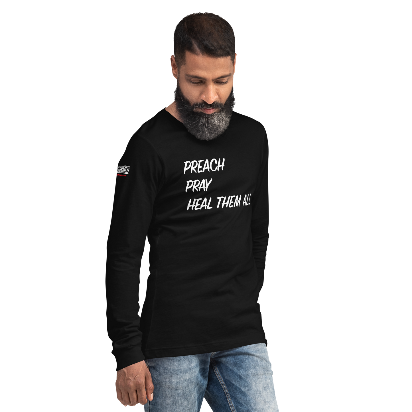Long Sleeve Tee - "Preach Pray Heal"