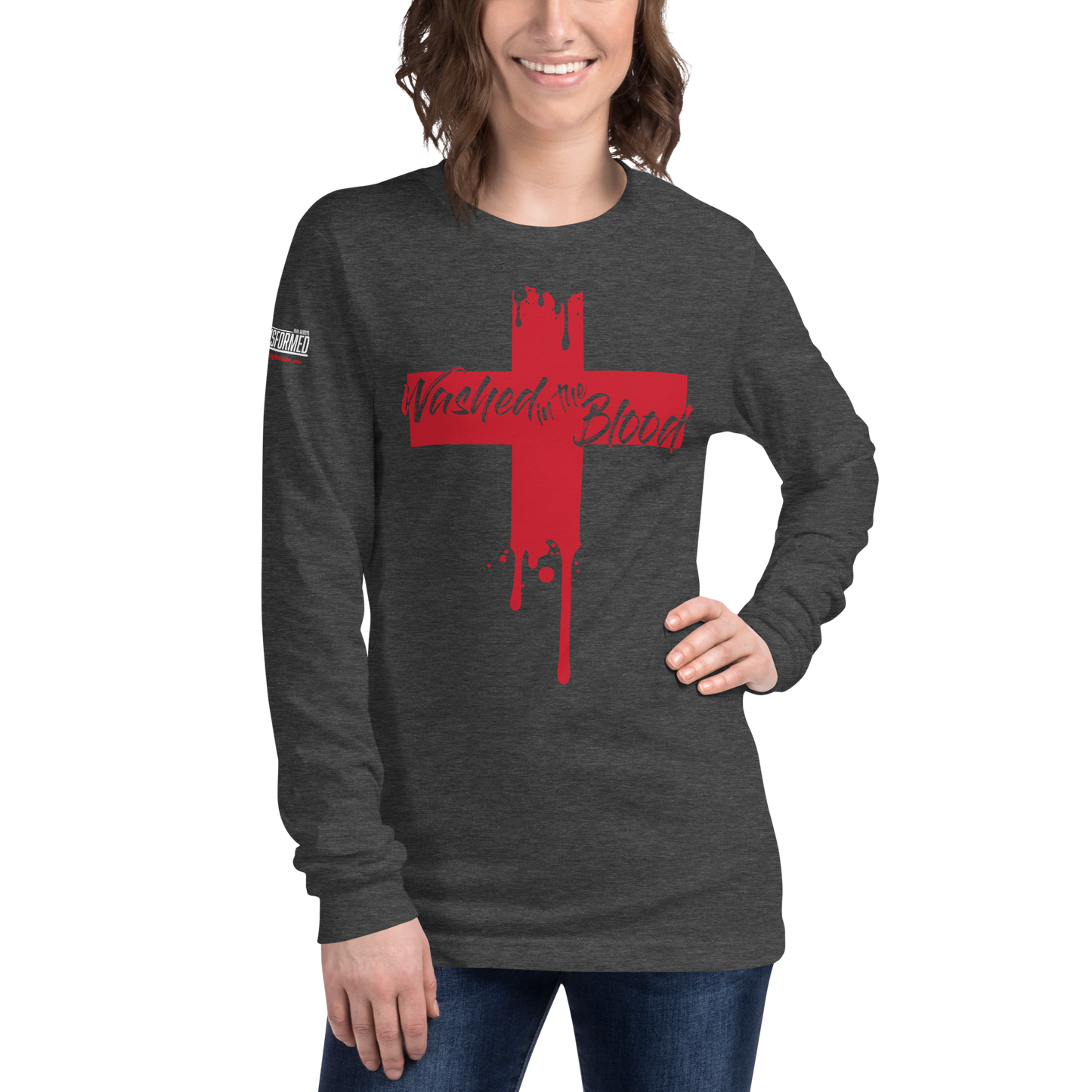 Long Sleeve Tee - "Washed in the Blood"