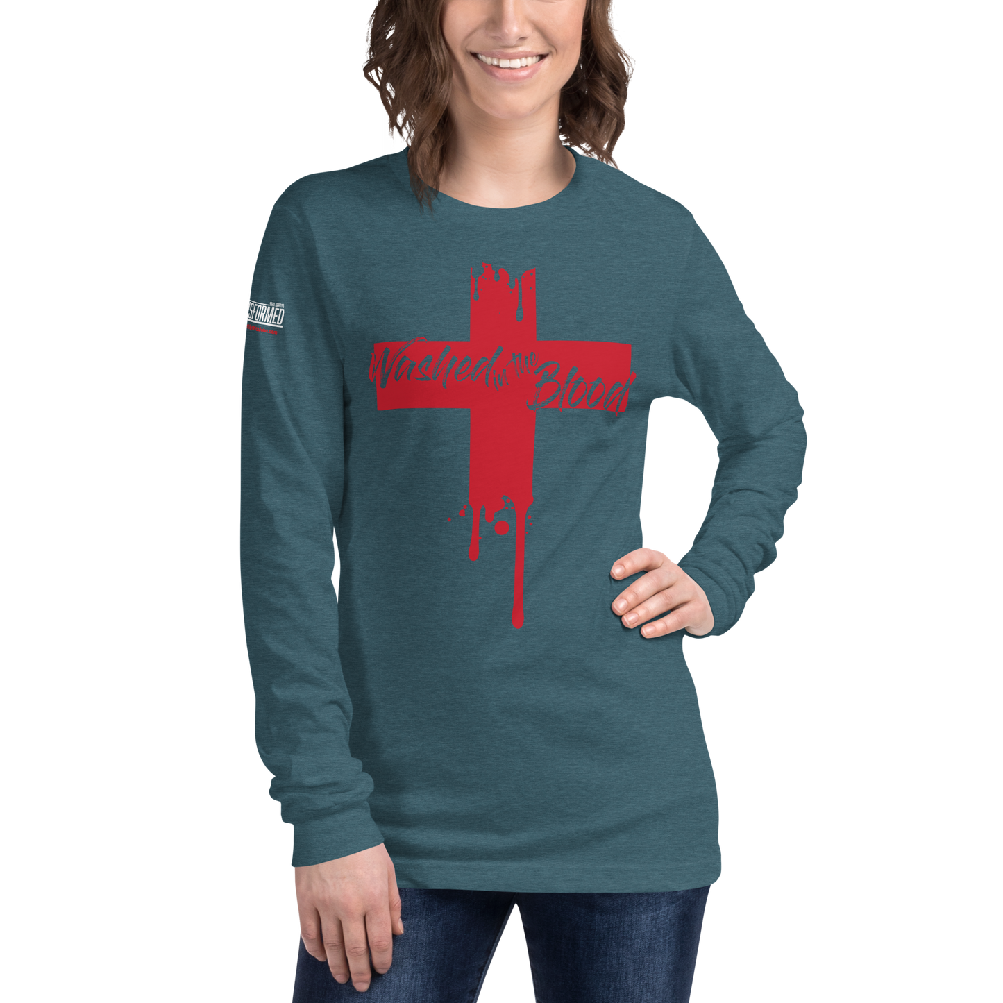 Long Sleeve Tee - "Washed in the Blood"