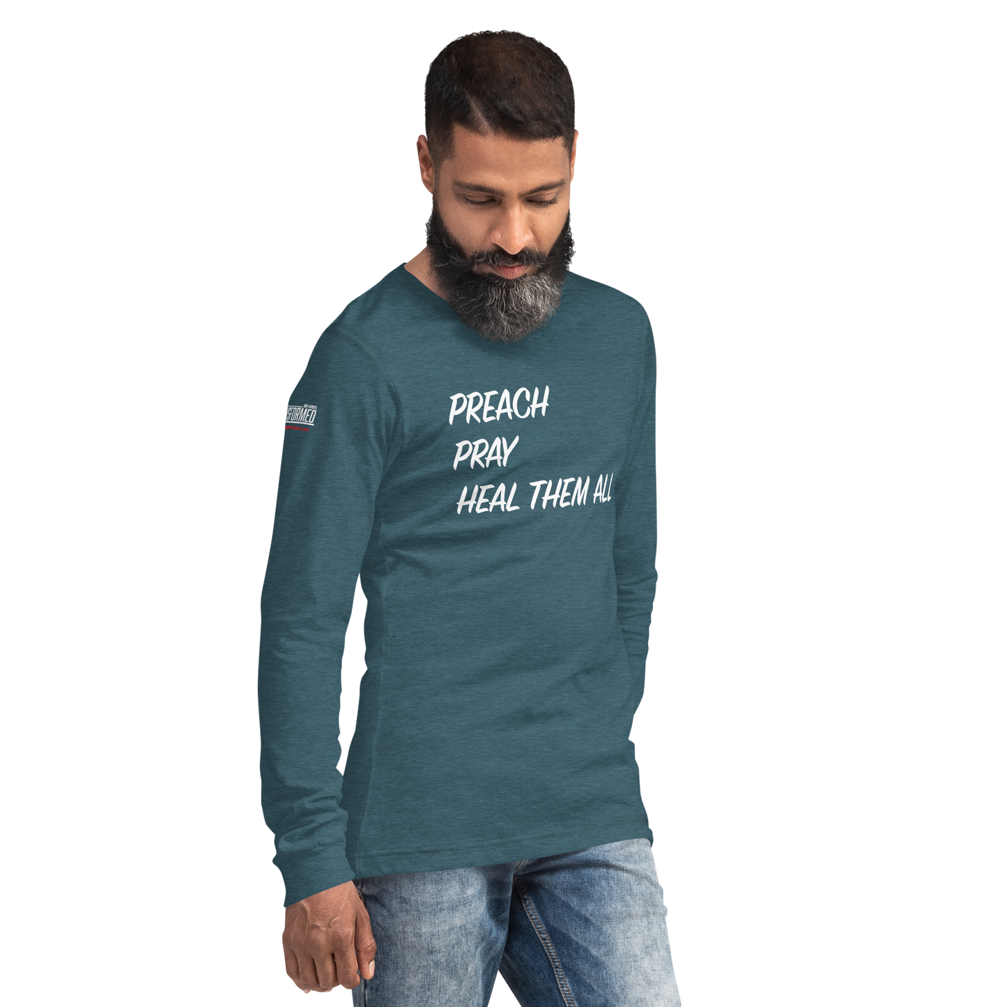 Long Sleeve Tee - "Preach Pray Heal"