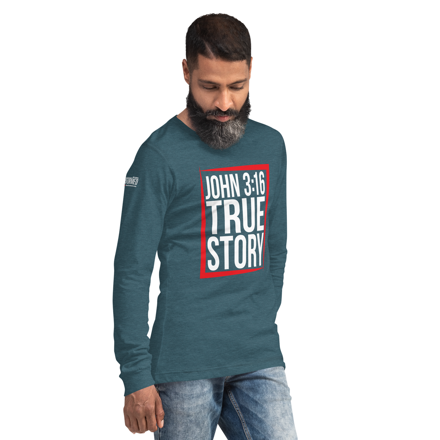 Long Sleeve Tee - "John 3:16 - True Story"