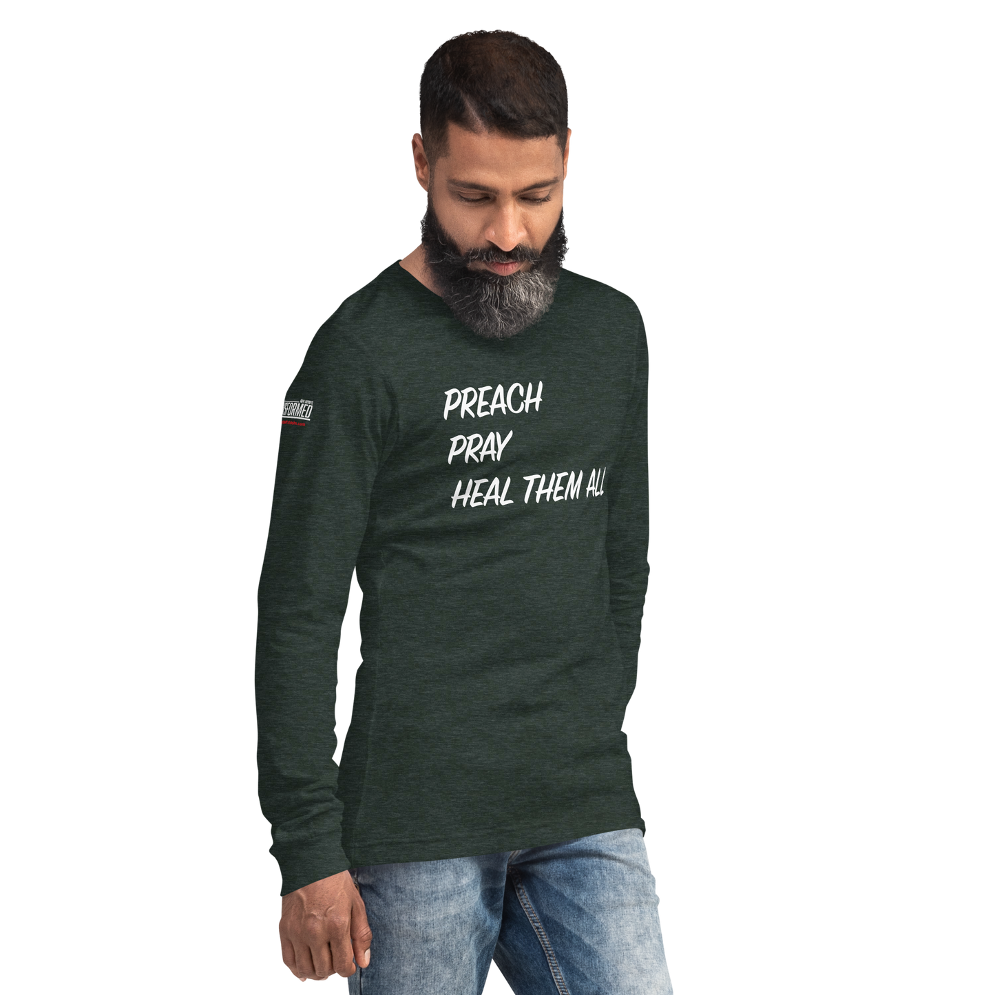 Long Sleeve Tee - "Preach Pray Heal"