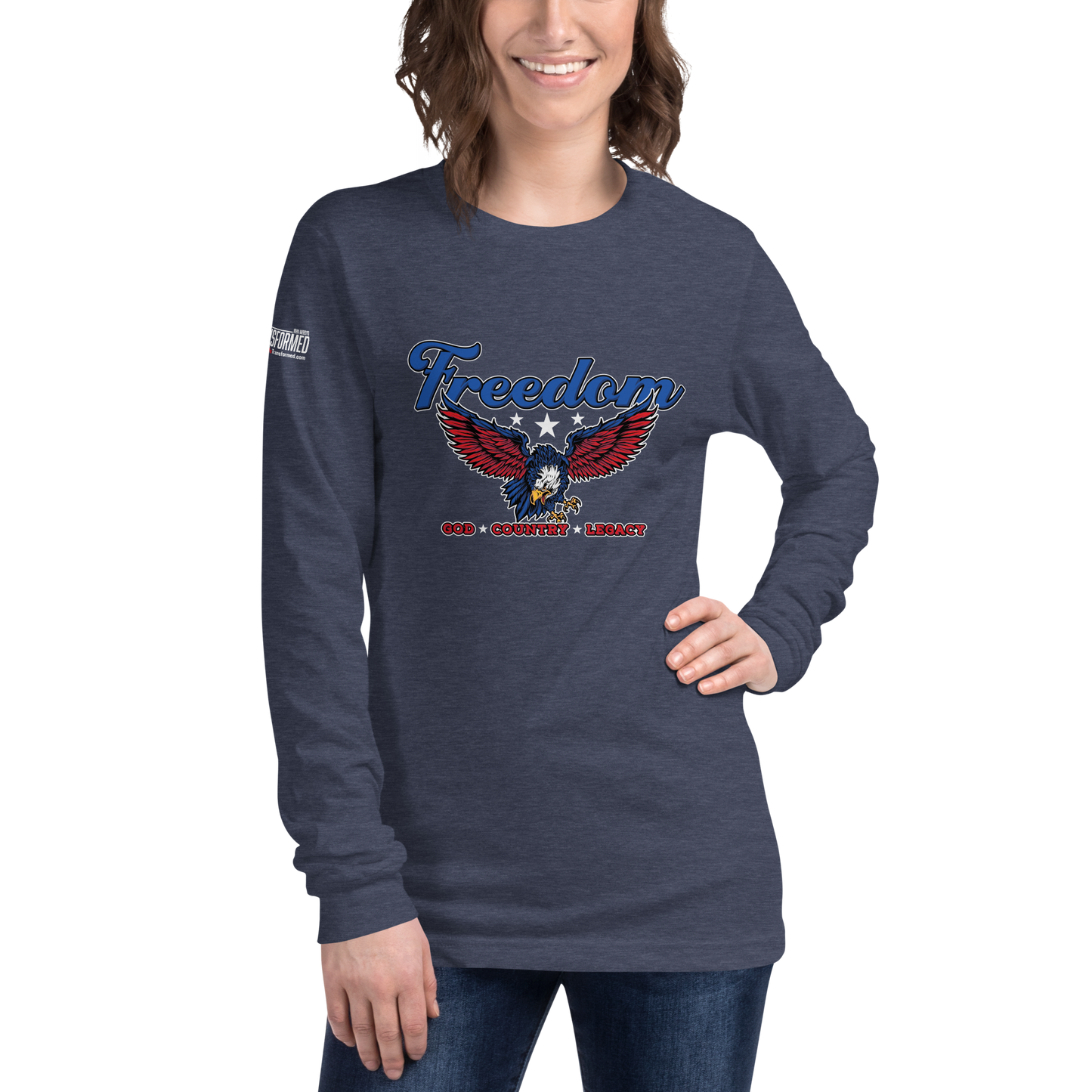 Long Sleeve Tee - ""Freedom - God - Country Legacy"