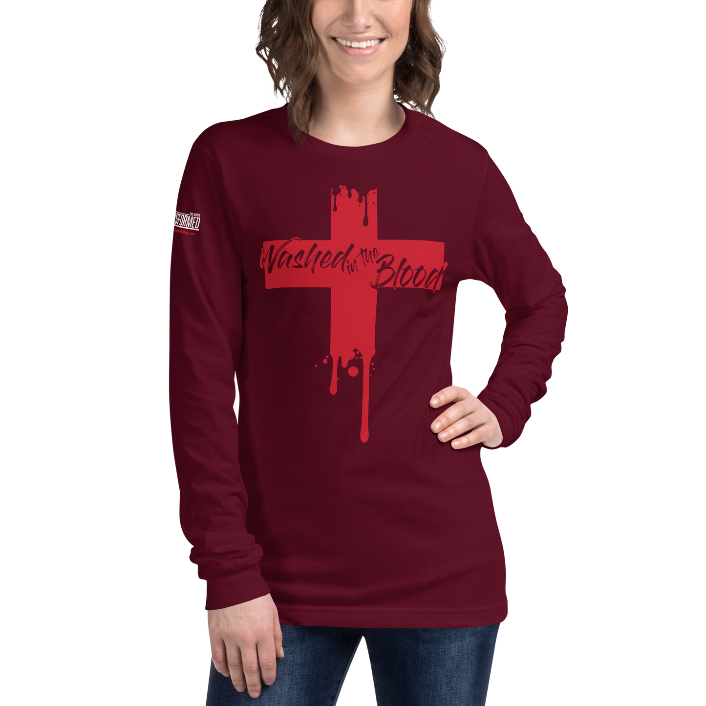 Long Sleeve Tee - "Washed in the Blood"