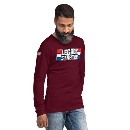 Long Sleeve Tee-  "Legacy Starter - w/Blue Star" - Many Sizes & Colors