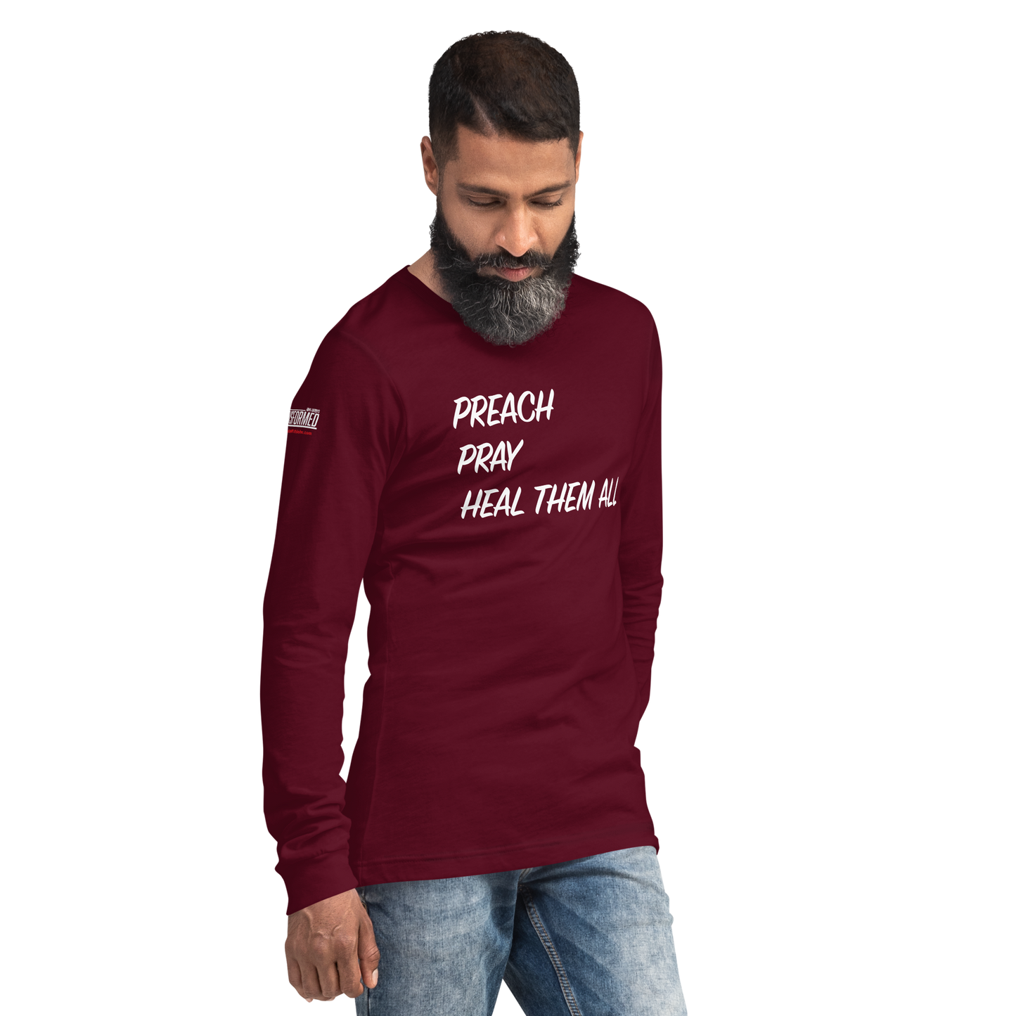 Long Sleeve Tee - "Preach Pray Heal"
