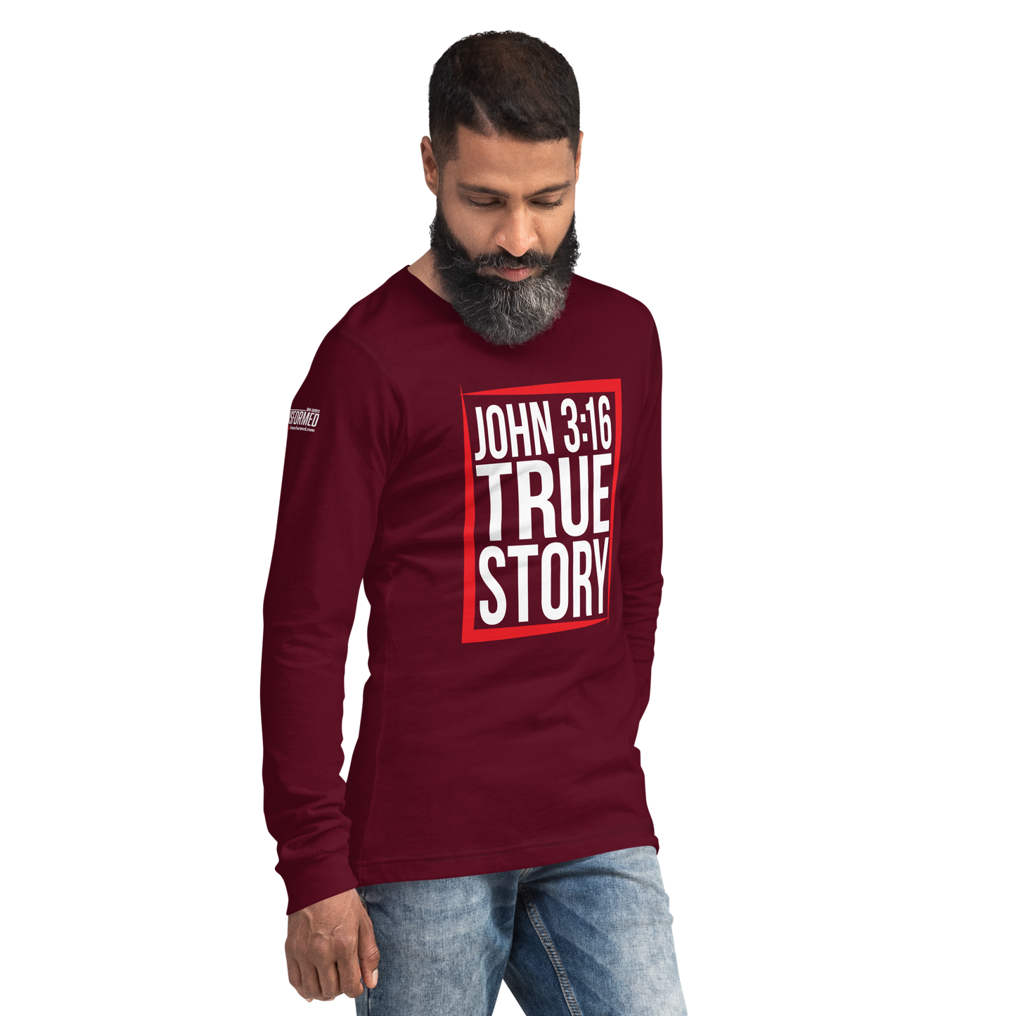 Long Sleeve Tee - "John 3:16 - True Story"