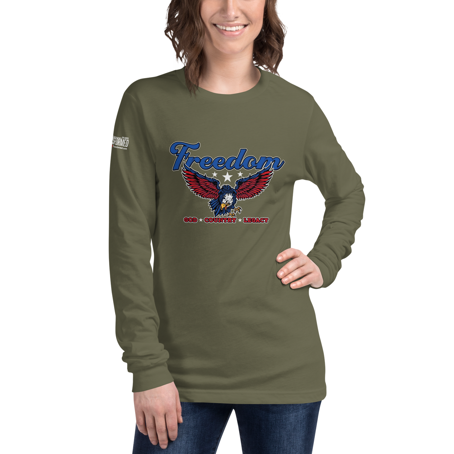 Long Sleeve Tee - ""Freedom - God - Country Legacy"