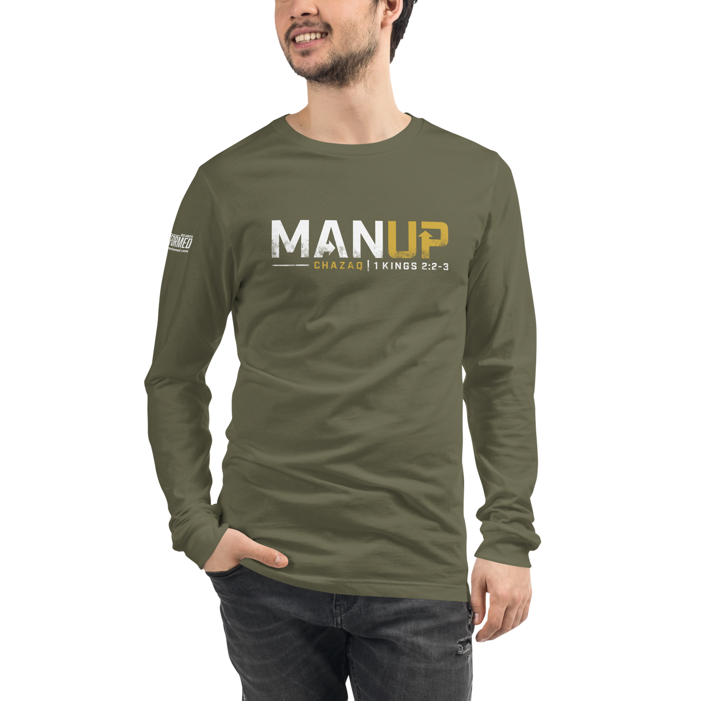 Long Sleeve Tee - "Man Up"