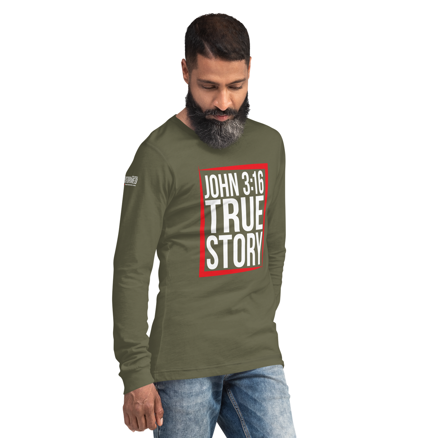 Long Sleeve Tee - "John 3:16 - True Story"