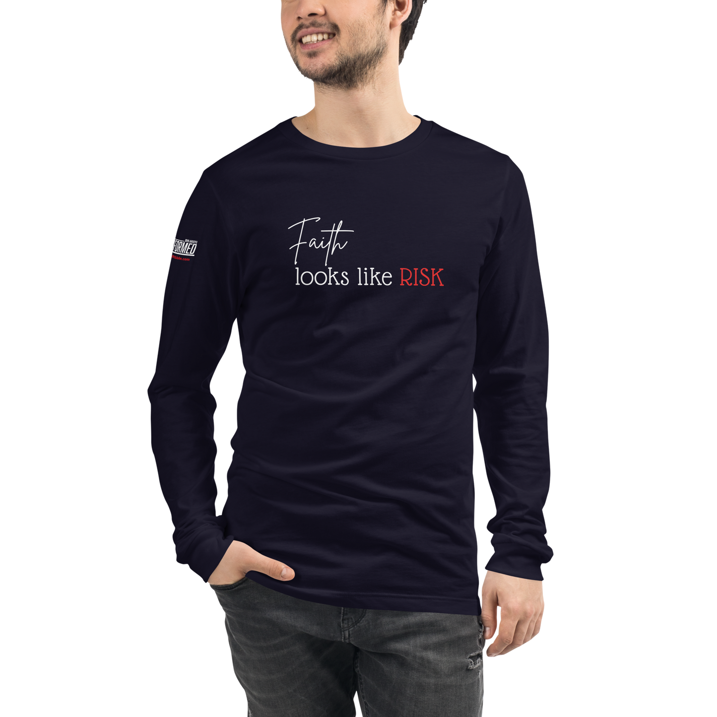 Long Sleeve Tee - "Faith Looks Like Risk"