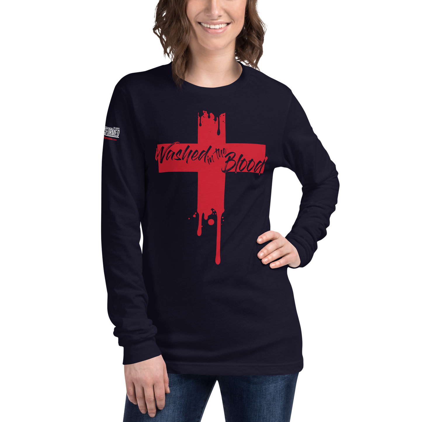 Long Sleeve Tee - "Washed in the Blood"