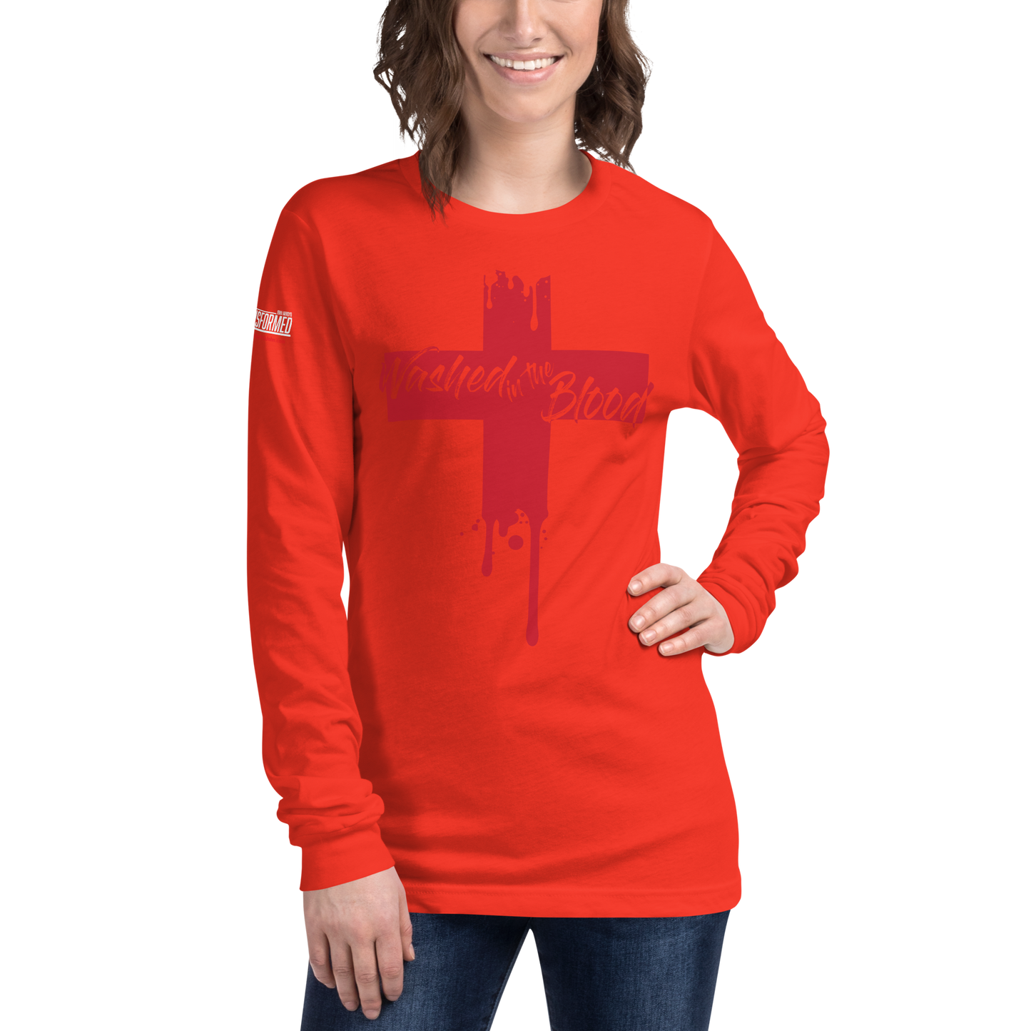 Long Sleeve Tee - "Washed in the Blood"