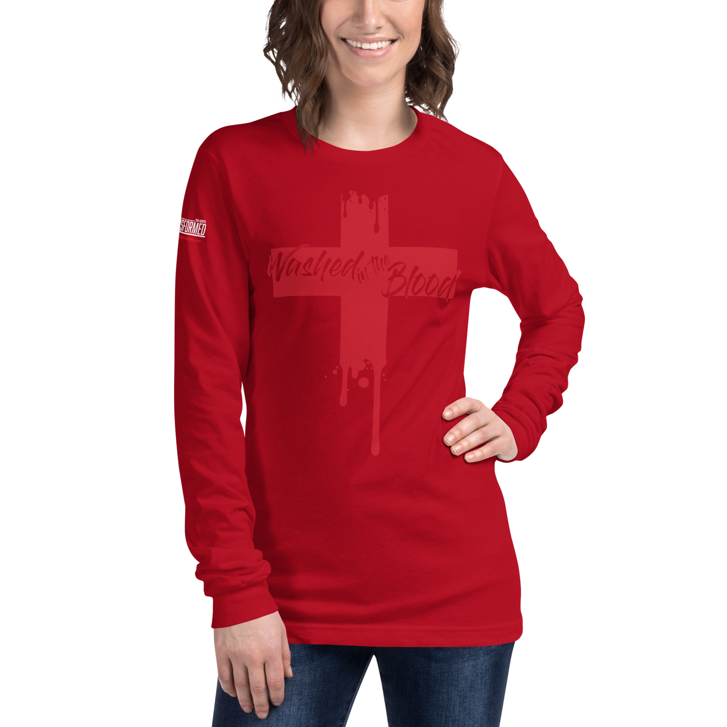 Long Sleeve Tee - "Washed in the Blood"