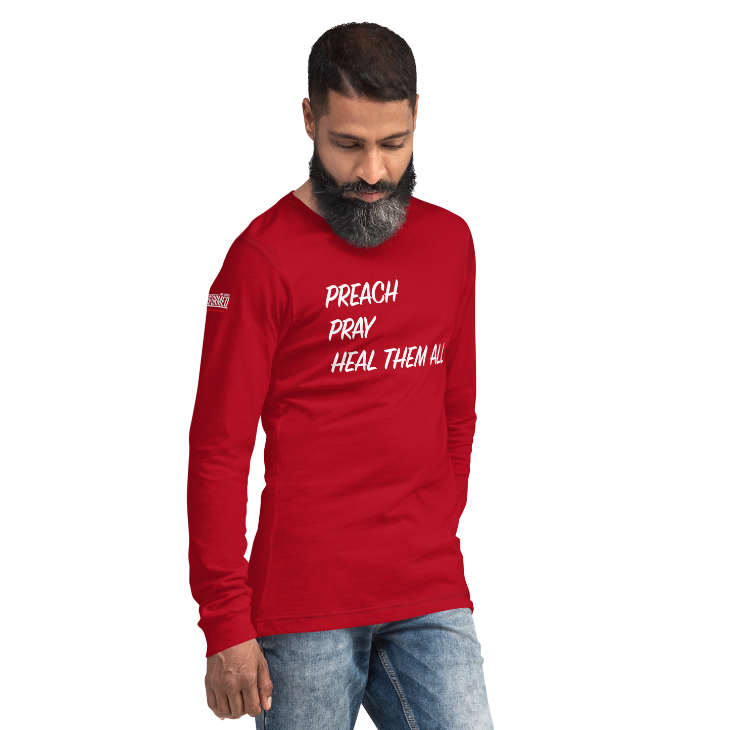 Long Sleeve Tee - "Preach Pray Heal"