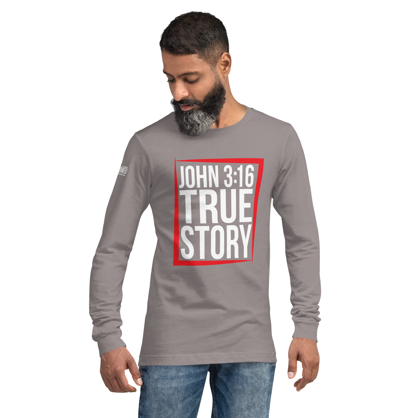 Long Sleeve Tee - "John 3:16 - True Story"