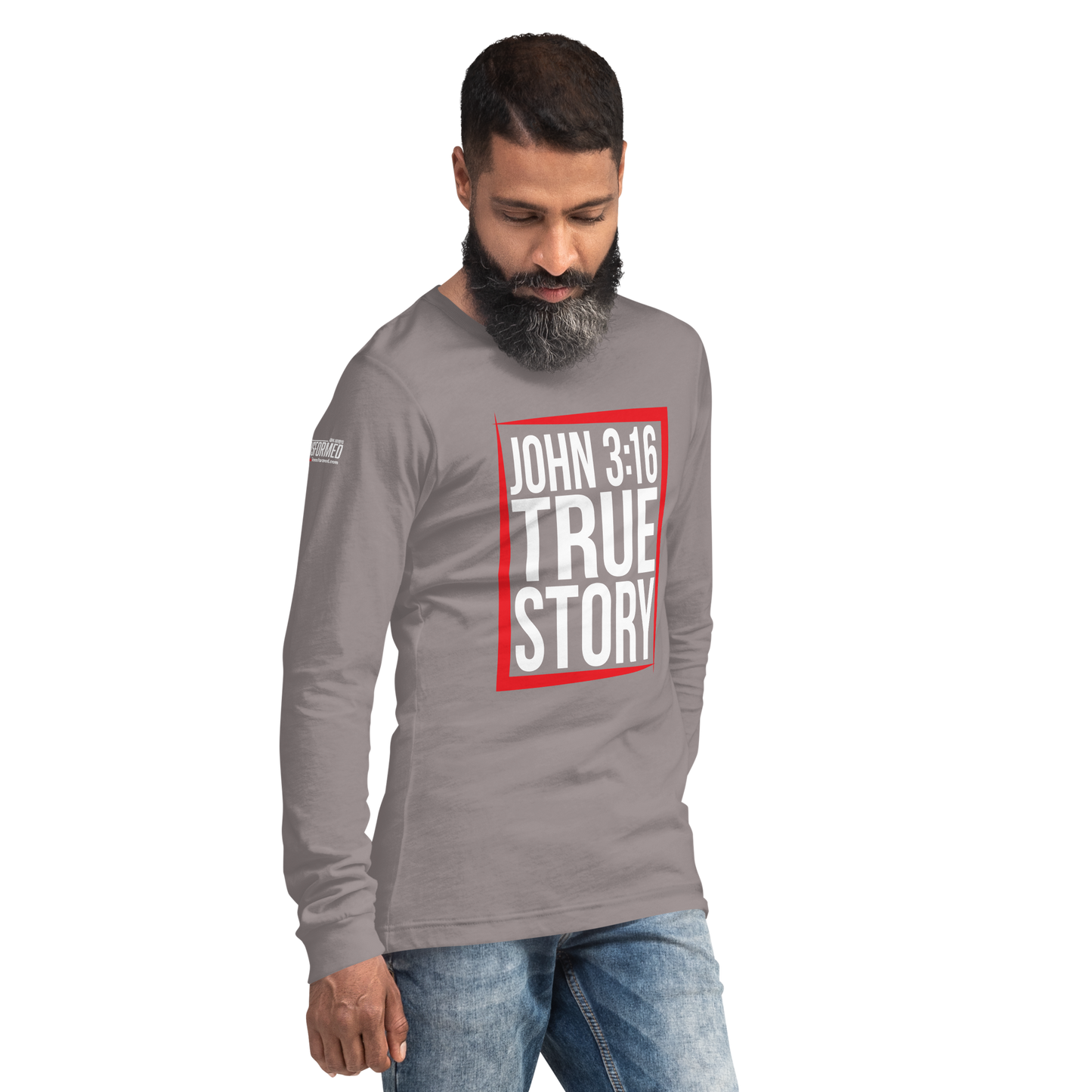 Long Sleeve Tee - "John 3:16 - True Story"