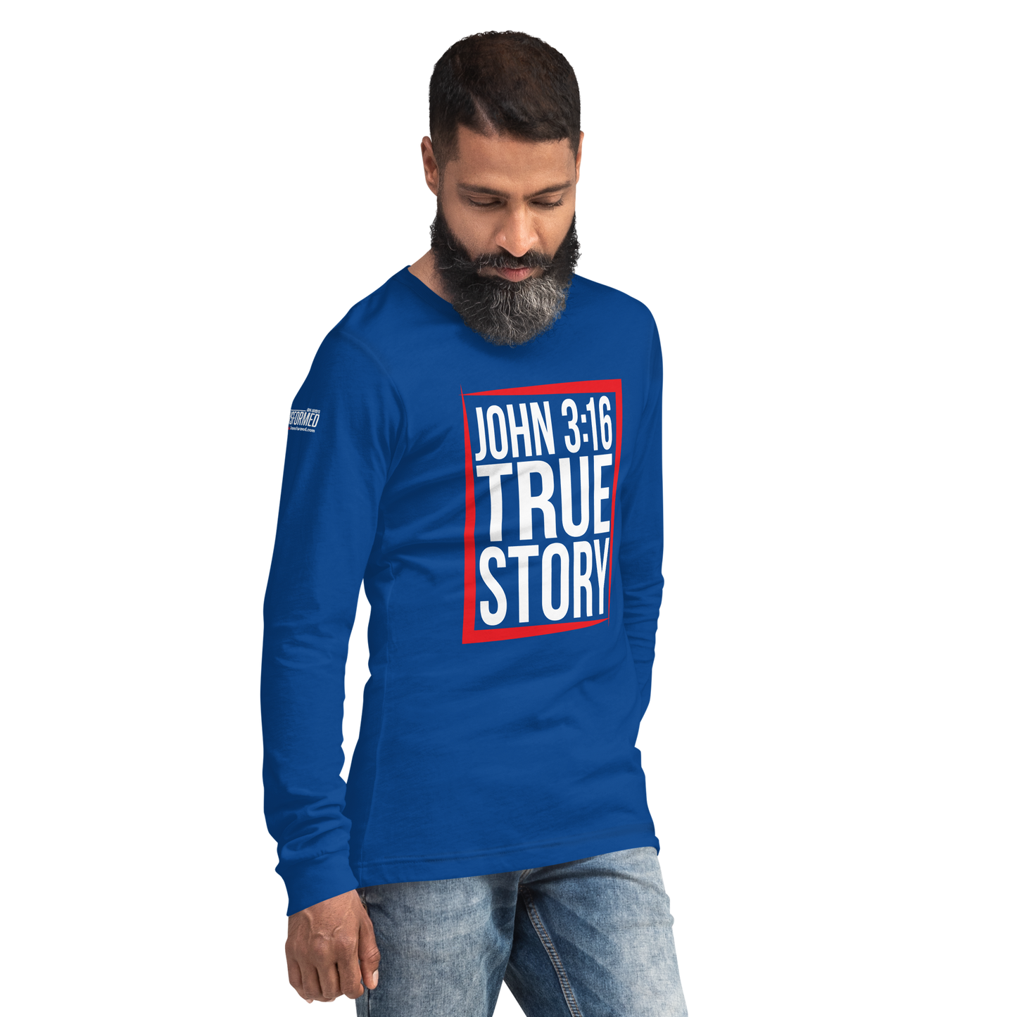 Long Sleeve Tee - "John 3:16 - True Story"