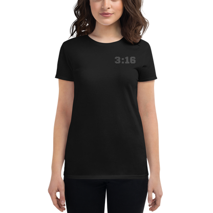 T-shirt - "Scripture Theme - 3:16" - Woman's Cut Tee