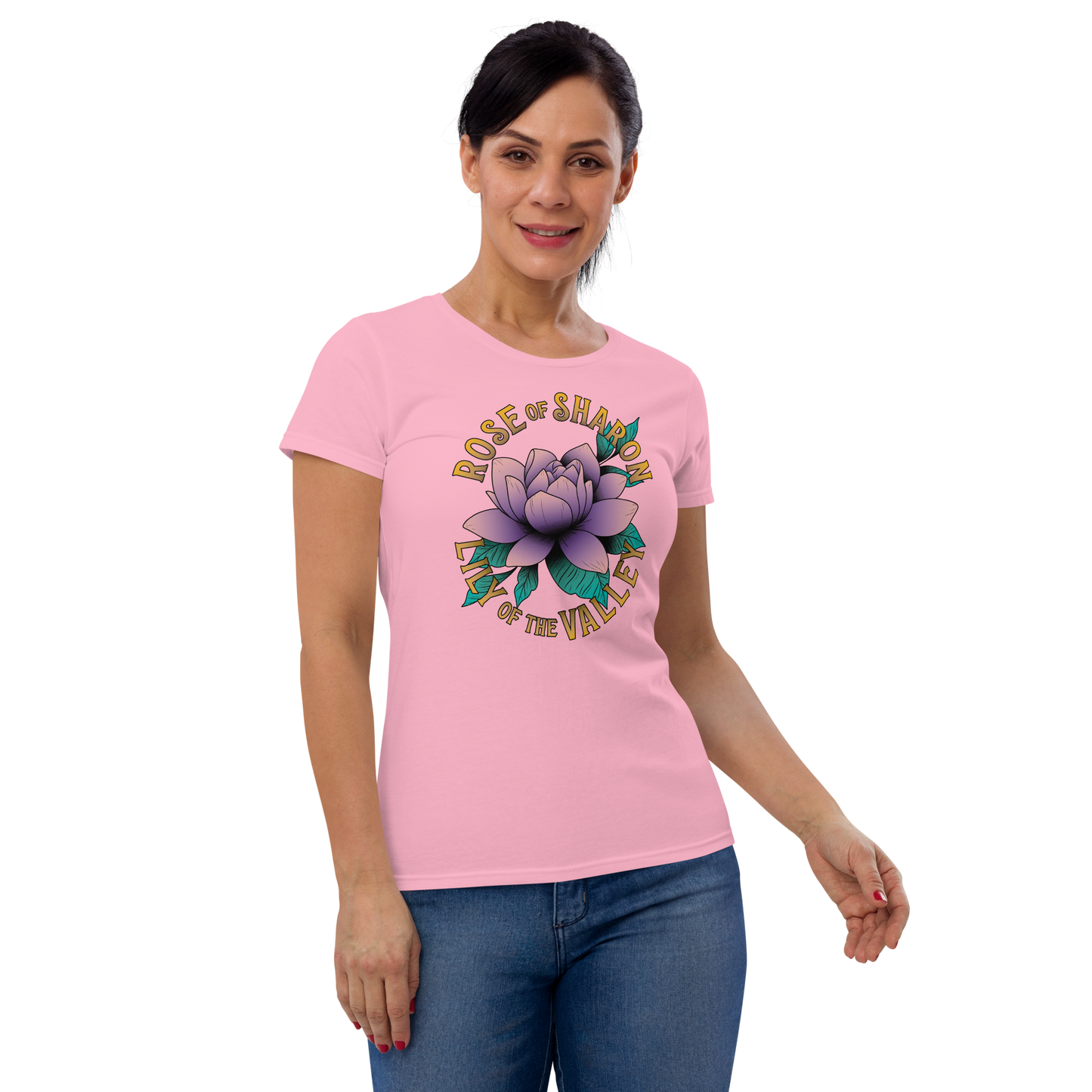 Women's Cut T-shirt - "Rose of Sharon"