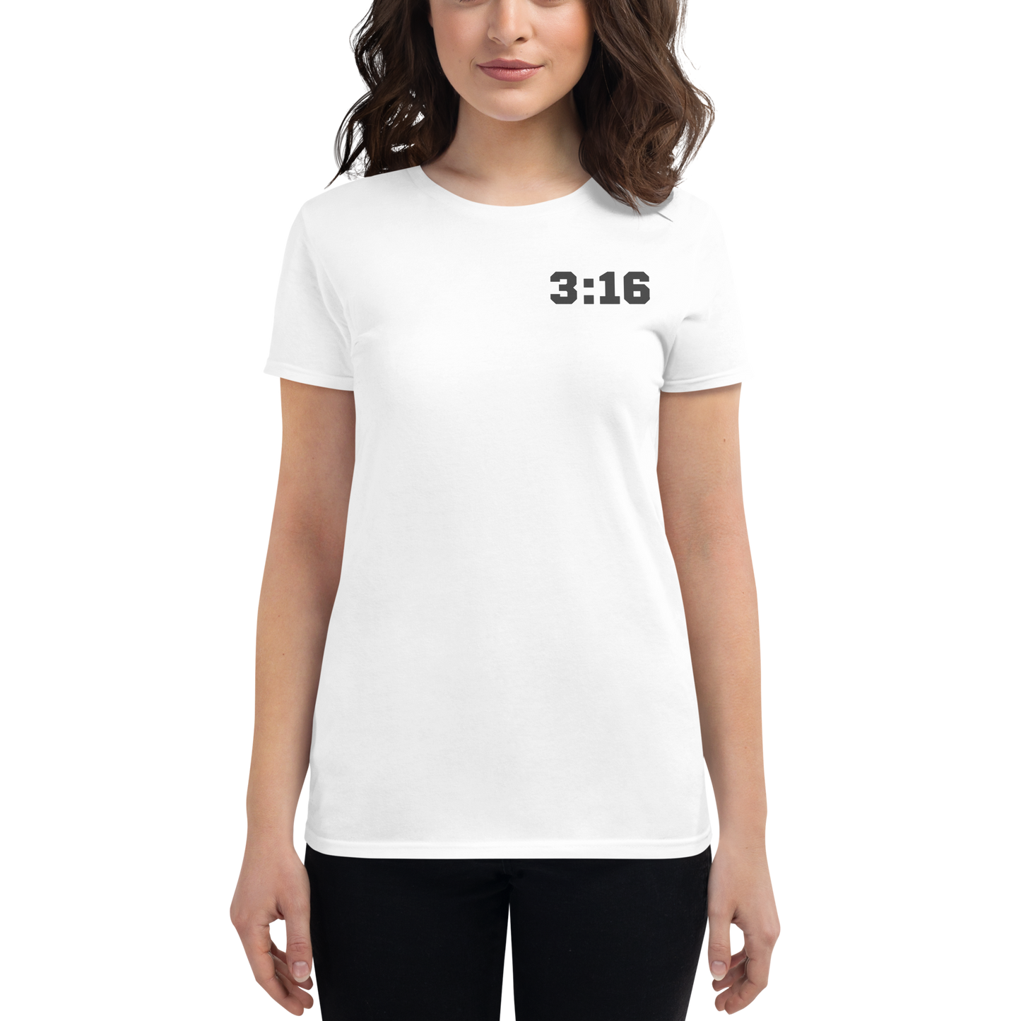 T-shirt - "Scripture Theme - 3:16" - Woman's Cut Tee